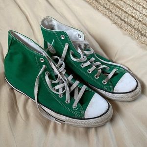 Green high top converse